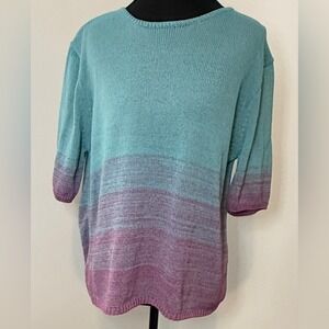 Garfield & Marks Teal and Purple Women's Sweater